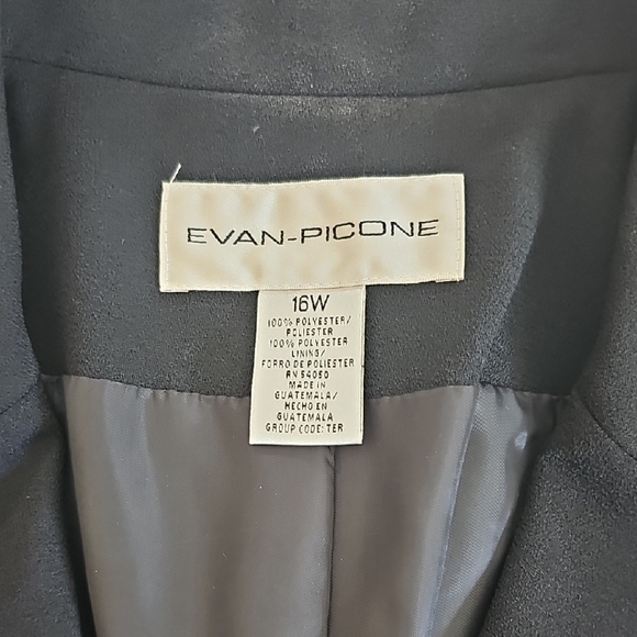 Evan Picone Classic Black Suit Jacket - Picture 9 of 16